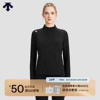 DESCENTE迪桑特WOMEN’S RUNNING系列女士长袖针织衫春季 BK-BLACK S (160/80A)