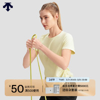 DESCENTE 迪桑特WOMEN’S TRAINING系列女士短袖针织衫春季 CR-CREAM XS (155/76A)