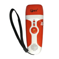 旭生多功能手电筒手摇自发电防灾警报声音内置FM收音机应急救援时可做为临时手机充电宝 XS橙白色(1000毫安)