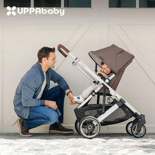 UPPAbaby CRUZ V2高景观婴儿推车双向 可坐可躺 易折叠 宝宝手推车 粉红色-ALICE【含睡篮】