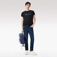 红豆【猫须水洗磨白】牛仔裤男24春棉弹力牛仔面料直筒男士裤子 B3蓝色 30