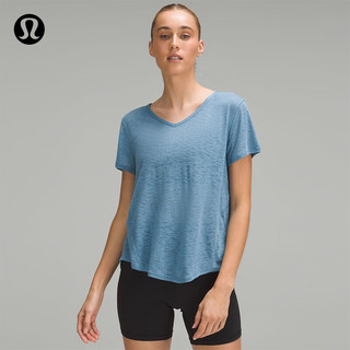 lululemon丨Tie-Back 女士轻盈版瑜伽短袖 T 恤 LW3HITS瑜伽服 湛蓝 2