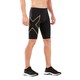 2XU Light Speed系列健身裤男 MCS梯度压缩专业马拉松跑步速干紧身裤 黑/金反光logo S