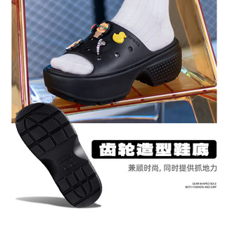 卡骆驰（crocs）男鞋女鞋 2024春夏运动拖鞋透气舒适时尚户外沙滩鞋 209346-001 37-38