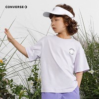 匡威（Converse） 儿童装男童t恤夏季大童星标短袖上衣纯棉小女孩外穿打底衫 兰花紫（背后黑白标）） 110(5)