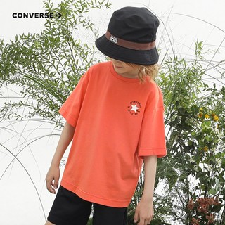 匡威（Converse） 儿童装男童t恤夏季大童星标短袖上衣纯棉小女孩外穿打底衫 22SU新-珊瑚色 130(7)