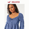 HOLLISTER24春夏新款甜美心形领口宽松长袖衬衫上衣 女 355972-1