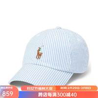 拉夫劳伦（POLO RALPH LAUREN）男士户外运动帽精致时尚舒适鸭舌帽棒球帽20441938 Blue Seersucker One Size