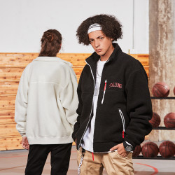 spalding斯伯丁夹克毛绒保暖外套男女情侣秋冬新款law01jk014