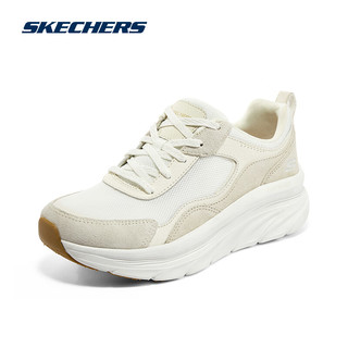 斯凯奇（Skechers）秋冬季男女跑步鞋轻便减震厚底款运动运动鞋 149812 女款-乳白色/OFWT 36.5