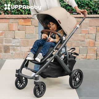 UPPAbaby VISTA V2婴儿推车 可坐可躺 双向高景观可折叠婴儿手推车 深灰色-GREYSON【含睡篮】