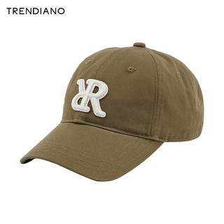 TRENDIANO立体字母鸭舌帽2024年春季潮流棒球帽休闲帽子男生 棕色 均码