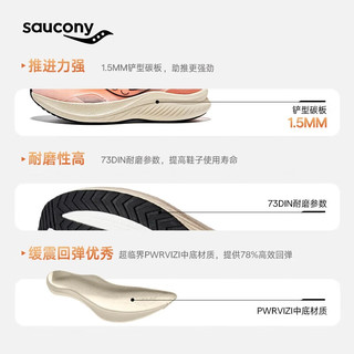 Saucony索康尼SLAY全速跑鞋男全掌碳板马拉松竞速训练回弹跑步鞋运动鞋子 桔13 38.5