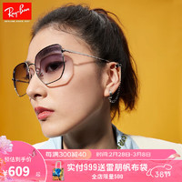 雷朋（RayBan） 雷朋太阳镜时尚大框开车眼镜拍照显脸小墨镜男女款0RB3764D 004/87深灰色镜片 尺寸59