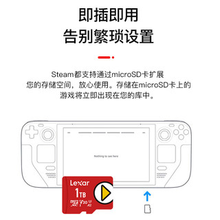 雷克沙TF卡 switch内存卡手机存储卡 micro sd卡行车记录仪卡 适用Steam Deck 1TB【Steam Deck掌机内存卡】 PLAY闪存卡 游戏机平板扩容