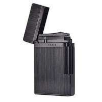 Dufan法国都梵充气打火机经典简约拉丝铜朗声充气体火机刻字 钛色