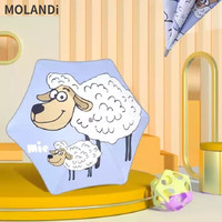 莫兰迪圆角儿童雨伞太阳伞遮阳伞防晒伞黑胶涂层防紫外线 miemie羊