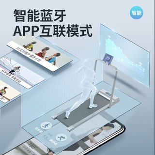 PRADAYL 跑步机家用电动智能走步机家居折叠小型迷你室内运动器材 闪银-豪华款-纯运动模式