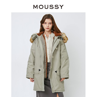 MOUSSY 春季N3B可拆卸连帽派克服外套女028FAW30-5220 020黑色 00002