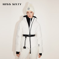 【滑雪系列】Miss Sixty保暖羽绒服女连帽运动配腰带