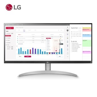 LG 29英寸 准2K显示器21:9带鱼屏 IPS面板 内置音箱 100Hz Type-c外接Mac 设计师 商务办公液晶电脑显示屏29WQ600-W