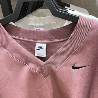 耐克（NIKE）卫衣女装2024春秋款加绒保暖运动服休闲外套时尚V领短款套头衫 FN3652-208 XL