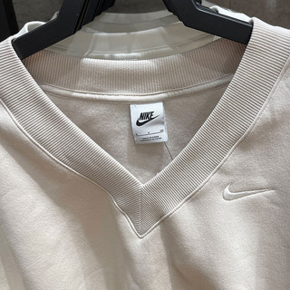 耐克（NIKE）卫衣女装2024春秋款加绒保暖运动服休闲外套时尚V领短款套头衫 FN3652-104 M