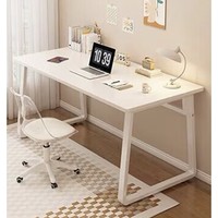 家装季：舒客艺家 电脑桌 奶油白+白架