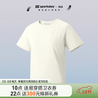 HLA 海澜之家 T恤24新SPORTSDAY马术运动短袖女夏HNTBW2W304A 米白W2  170/92A XL130-145斤