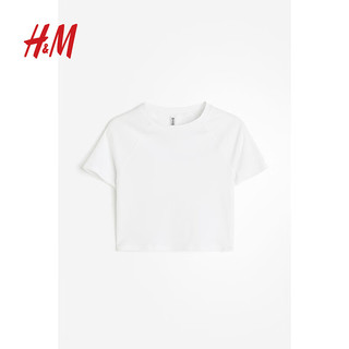 H&M2024春季女装短T恤1201712 白色 170/104A