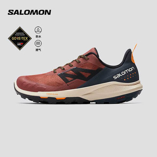 萨洛蒙（Salomon）男款 户外运动防水透气轻便舒适登山徒步鞋 OUTPULSE GTX 指甲花棕色 472199 8 (42)