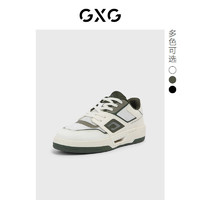 GXG男鞋板鞋百搭小白鞋滑板鞋运动板鞋男款休闲鞋男潮 白色/绿色 40