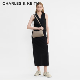 CHARLES & KEITH CHARLES&KEITH24春季甜酷穆勒拖包头厚底拖鞋女CK1-70580219 粉白色Chalk 39