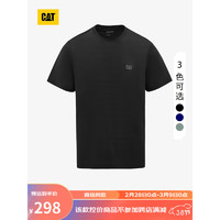 CAT卡特24春夏男经典简约标准logo印花T恤 黑色 2XL