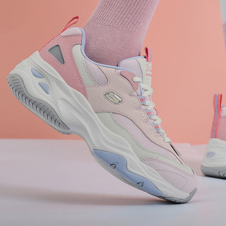 斯凯奇（Skechers）女鞋 运动鞋低帮舒适时尚绑带休闲鞋潮流熊猫鞋 149492-MVPR 37