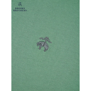 布克兄弟（BrooksBrothers）男士24早春棉休闲简约圆领短袖T恤 3003-绿色 XS
