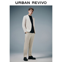 URBAN REVIVO UR2024春季男装轻商务都市通勤简洁廓形西装外套UMU140018 浅卡其 S