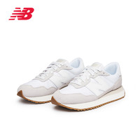 new balance NB官方23新款女鞋237系列简约百搭舒适休闲鞋 白色/灰白色 WS237NN 38(脚长24.5cm)