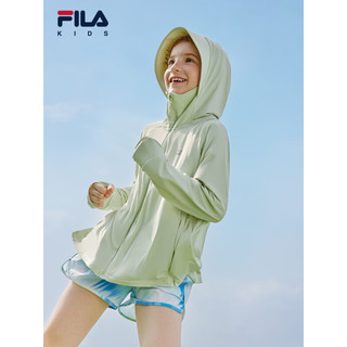 FILA【抗紫外线UPF50+】斐乐童装2024夏小童防晒服男女童外套 冰青绿-LG 165cm