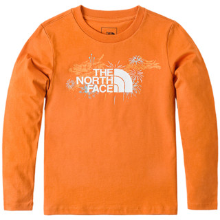 THE NORTH FACE北面童装男女儿童卫衣新年款长袖T恤透气24春季89W6 QLI/白色 常规 160cm XL（160/76）