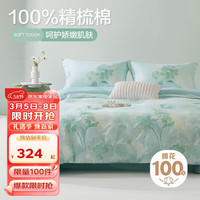 BEYOND 博洋 家纺床上四件套纯棉 浮花半日180cm