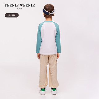 Teenie Weenie Kids小熊童装24春夏男童长袖舒适百搭针织衫 薄荷色 120cm