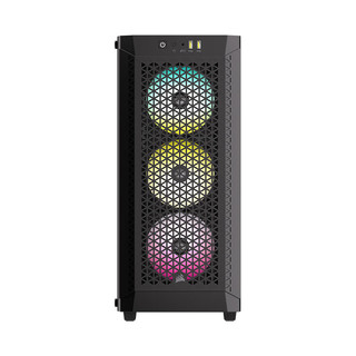 美商海盗船（USCORSAIR）480T RGB 中塔机箱 黑色 AR120风扇 玻璃侧透 超高进气量 支持360mm冷排