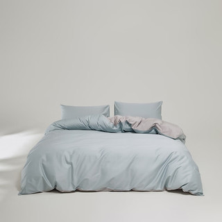 AIDLI100支纯棉四件套新疆棉纯棉被套床单枕套 高支高密床上用品 爱丽丝蓝 200*230cm床单四件套