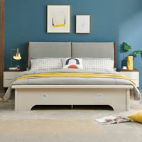 QuanU 全友 家居板式床现代轻奢次卧1.5米单人床主卧小户型1.8m双人床