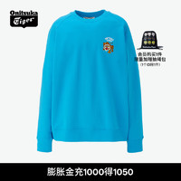 Onitsuka Tiger鬼塚虎男女同款运动卫衣长袖套头圆领卫衣春夏2183B183 蓝色 M