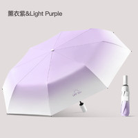 MAYDU 美度 渐变全自动太阳伞三折遮阳伞黑胶防晒防紫外线晴雨伞M3037紫色