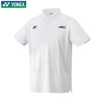 YONEX 尤尼克斯 2024尤尼克斯羽毛球服速干短袖李宗伟同款运动上衣 10617EX 白色 M