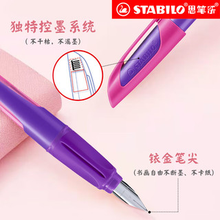 思笔乐（STABILO）小三年级钢笔儿童练字套装钢笔四到六年级墨囊墨水CN5034-9-41 草绿蓝2023