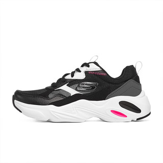 SKECHERS 斯凯奇 老爹鞋女春夏款上新厚底增高女鞋896003-BKW